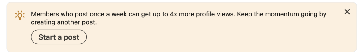 Members who post content get up to 4X more profile views